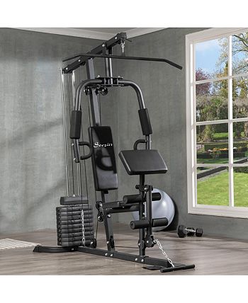 Soozier Home Gym, Multifunction Gym Equipment with 100Lbs Weight