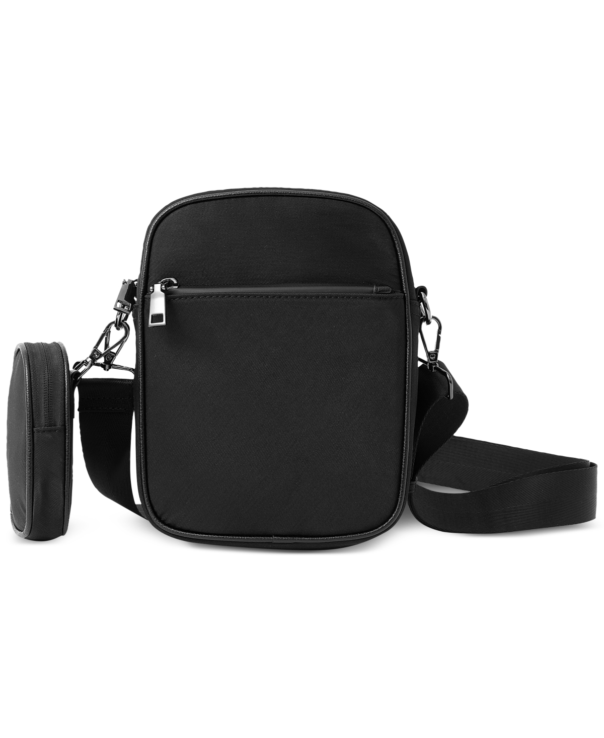 Men's Nylon Zip Messenger Bag, Created for Macy's - Black