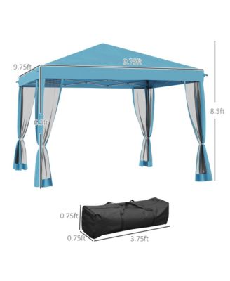 10' x 10' Pop Up Canopy with 4 Removable Sidewalls, Light
