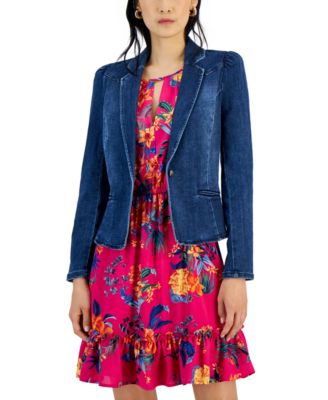 Women's Puff-Sleeve Blazer, Created for Macy's