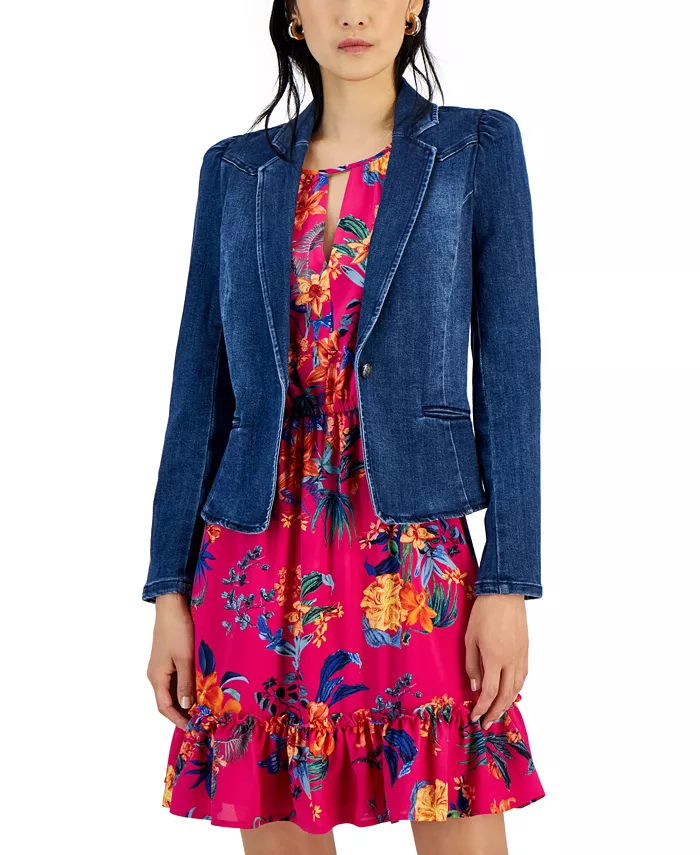 Women's Puff-Sleeve Blazer - thumbnail 4