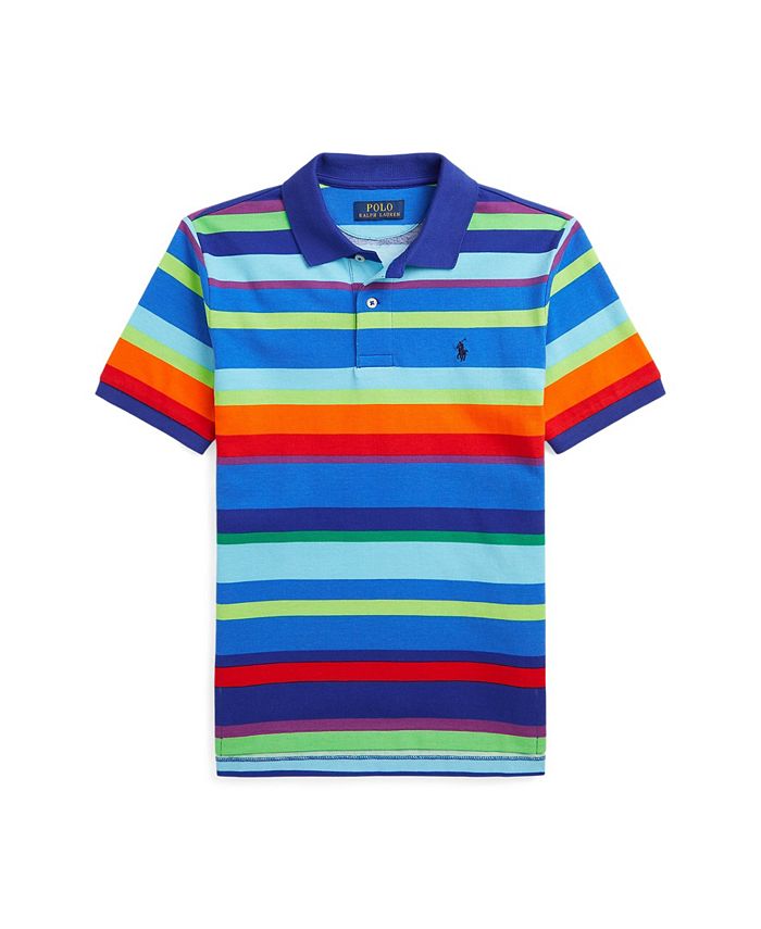 Rainbow Stripe cotton polo shirt