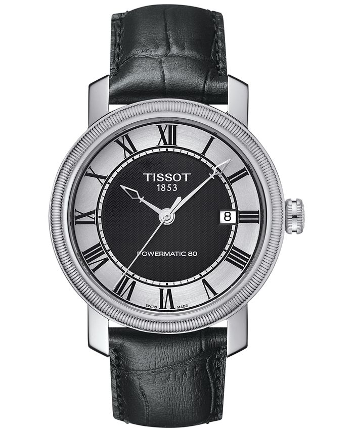 Tissot bridgeport automatic black dial men's watch t0974071605300 best sale