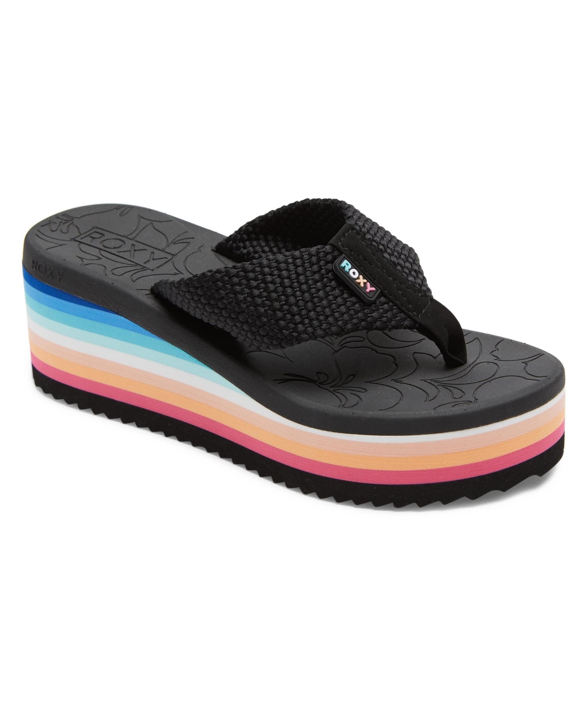Roxy Kallie Platform Wedge Flip Flop In Multi