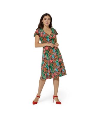 Leota Women's Sweetheart Flutter Sleeve Dress - Macy's