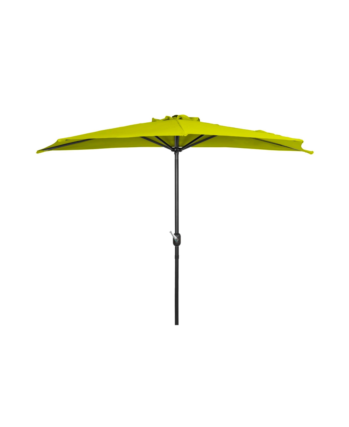 9 Ft Outdoor Patio Half Market Umbrella with Crank - White