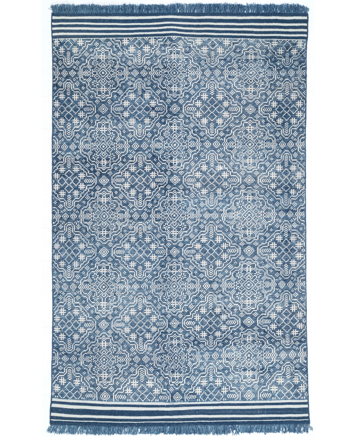 NuStory Newell Turner Saint James Coverlet 5' x 8' Area Rug - Blue