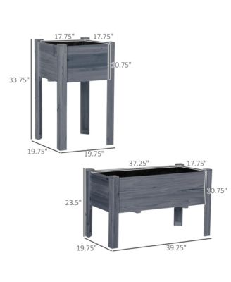 Raised Garden Bed Set of 3 for Backyard,