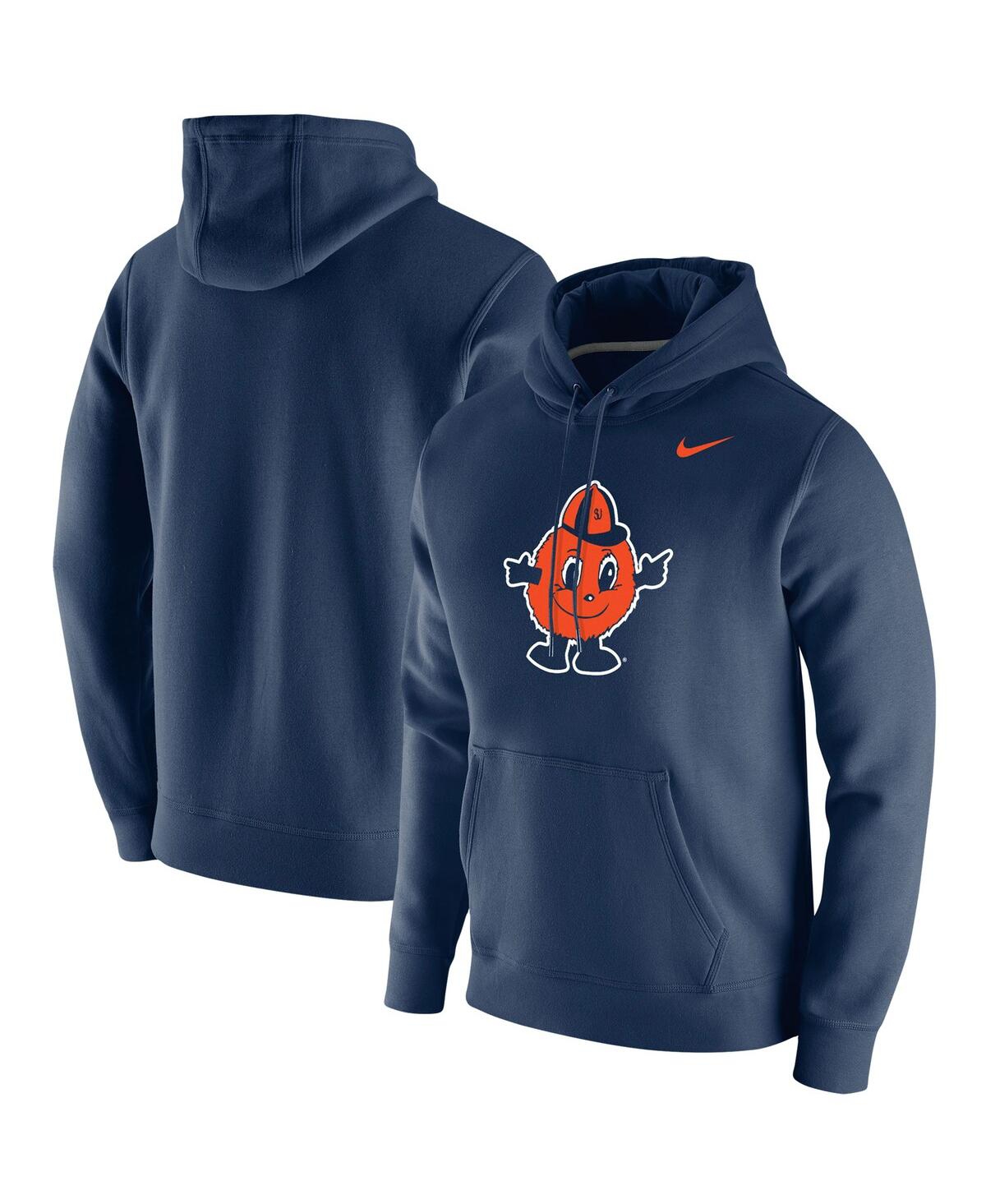 Shop Nike Men's  Navy Syracuse Orange Vintage-like School Logo Pullover Hoodie