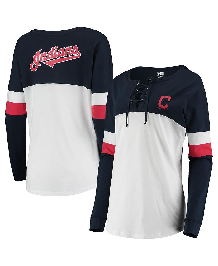 Women's Cleveland Indians DKNY Sport Navy The Player's T-Shirt