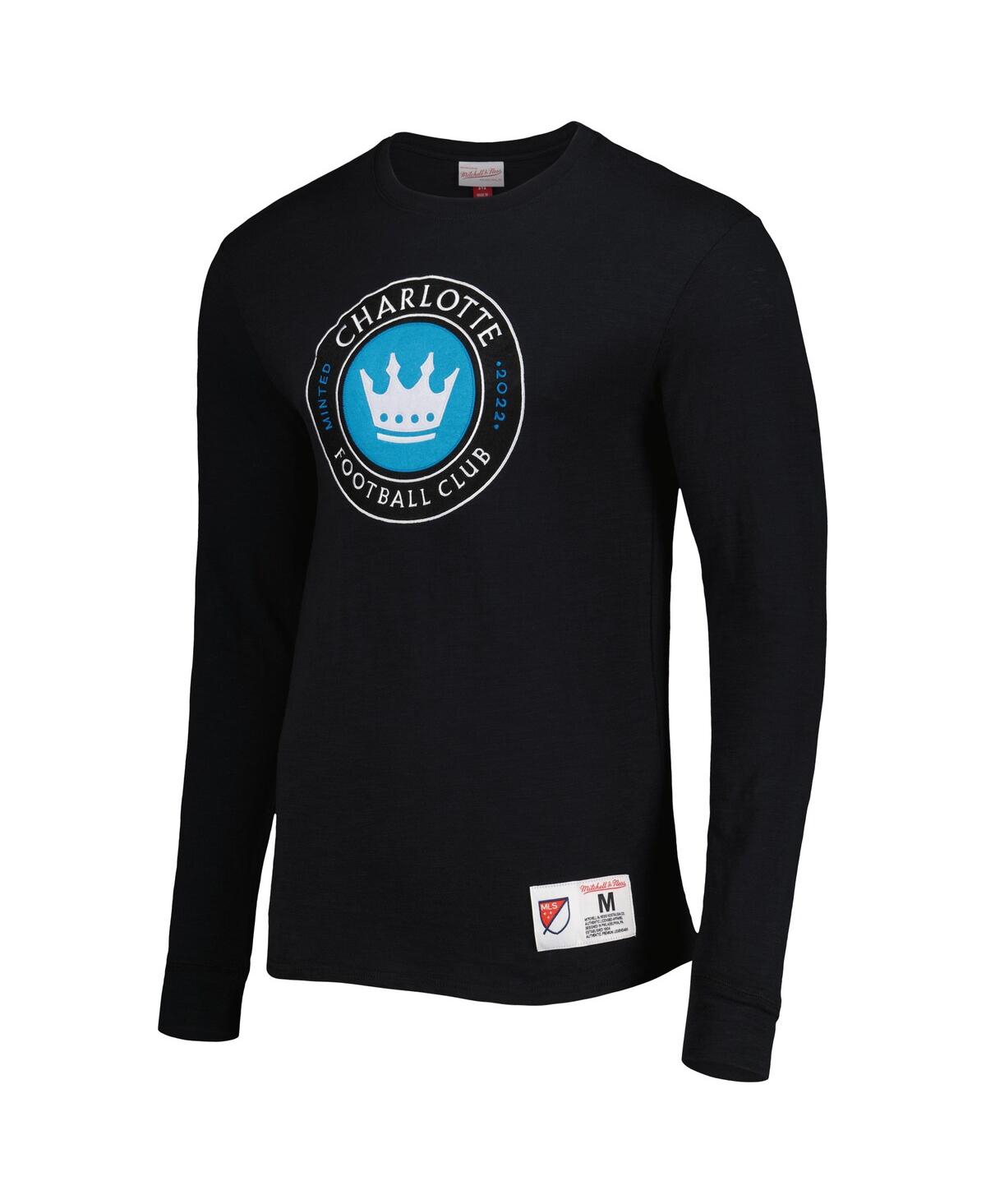 Mitchell & Ness Men's  Black Charlotte Fc Legendary Long Sleeve T-shirt In Black