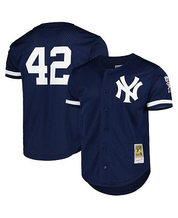 Men's Mitchell & Ness Mariano Rivera Navy New York Yankees Cooperstown Mesh  Batting Practice Jersey