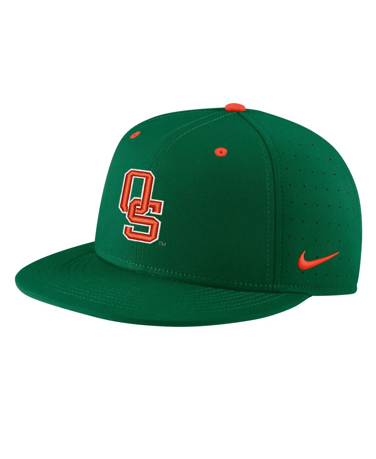Shop Nike Men's  Green Oklahoma State Cowboys Aero True Baseball Performance Fitted Hat