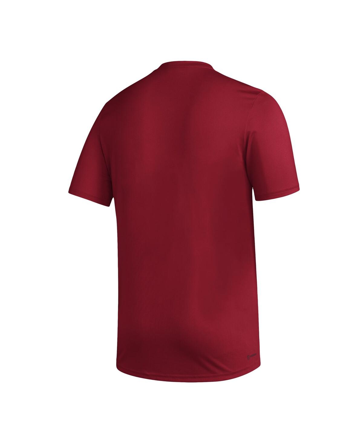 Shop Adidas Originals Men's Adidas Scarlet Nebraska Huskers Basics Secondary Pre-game Aeroready T-shirt