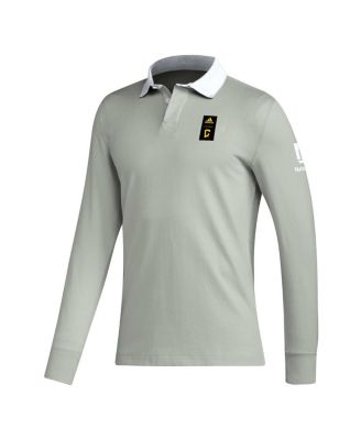 Men's 2023 Player Gray Columbus Crew Travel Long Sleeve Polo Shirt