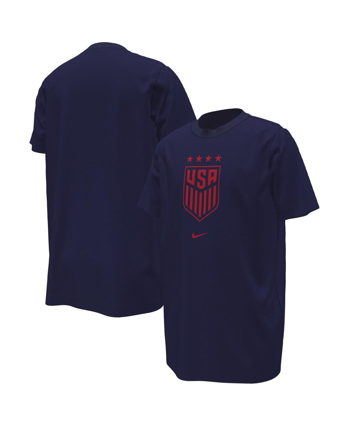 Big Boys and Girls NikeUswnt Crest T-shirt - Navy