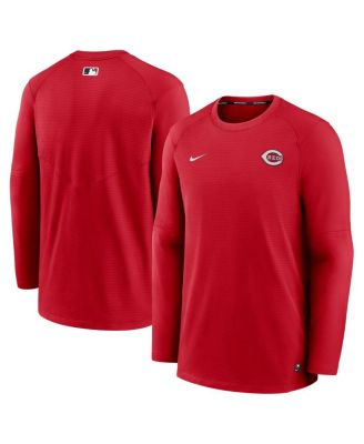 Men's Red Cincinnati Reds Authentic Collection Logo Performance Long Sleeve T-shirt