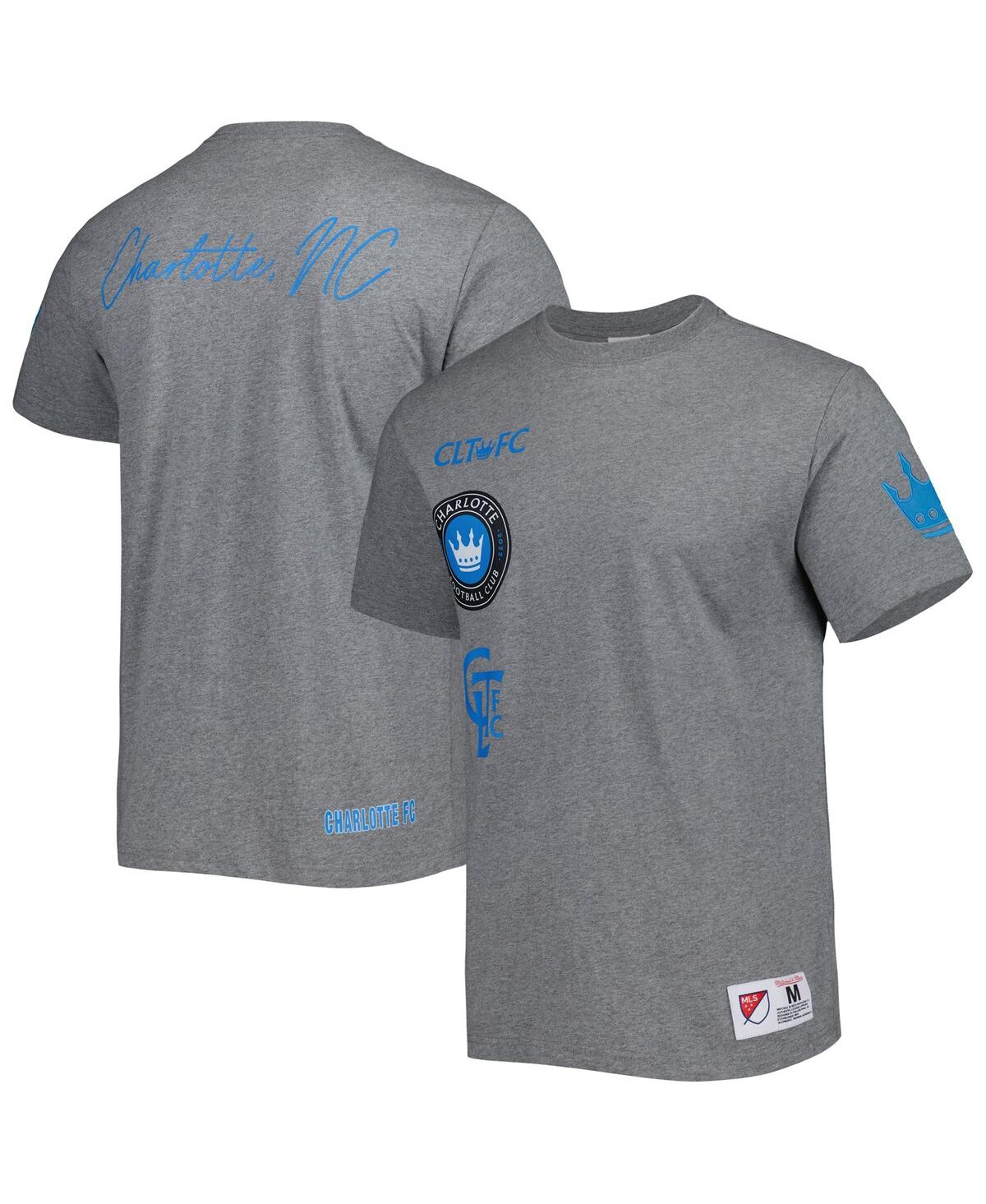 Mitchell & Ness Men's  Gray Charlotte Fc City T-shirt