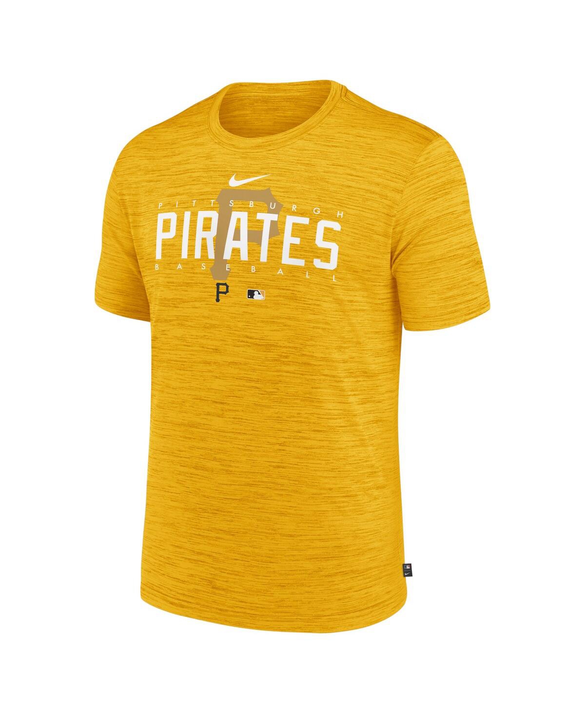 Men's Nike Gold Pittsburgh Pirates Authentic Collection Velocity Performance Practice T-Shirt