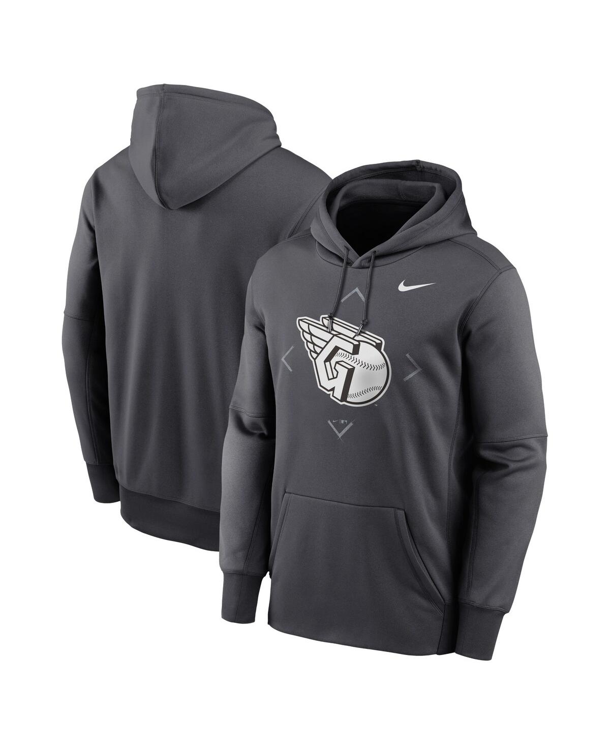 NIKE MEN'S NIKE ANTHRACITE CLEVELAND GUARDIANS BRACKET ICON PERFORMANCE PULLOVER HOODIE