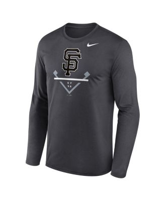Men's Anthracite San Francisco Giants Icon Legend Performance Long Sleeve T-shirt
