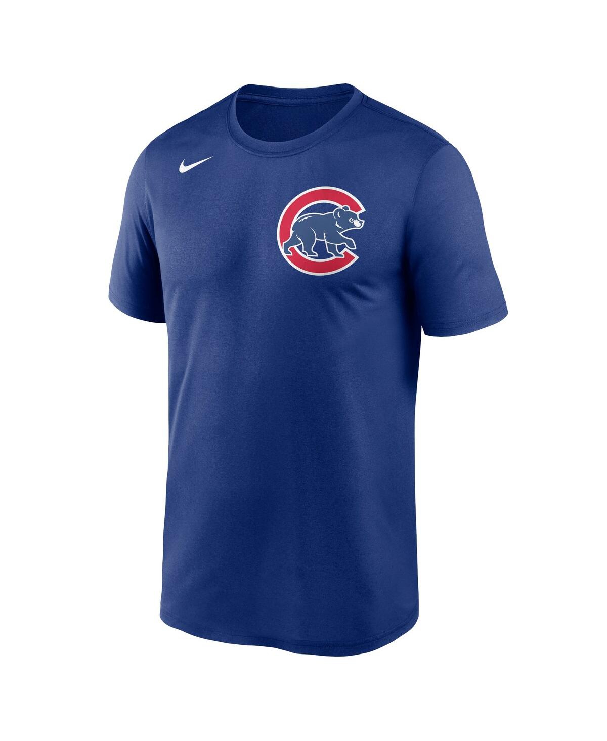 Shop Nike Men's  Royal Chicago Cubs New Legend Wordmark T-shirt