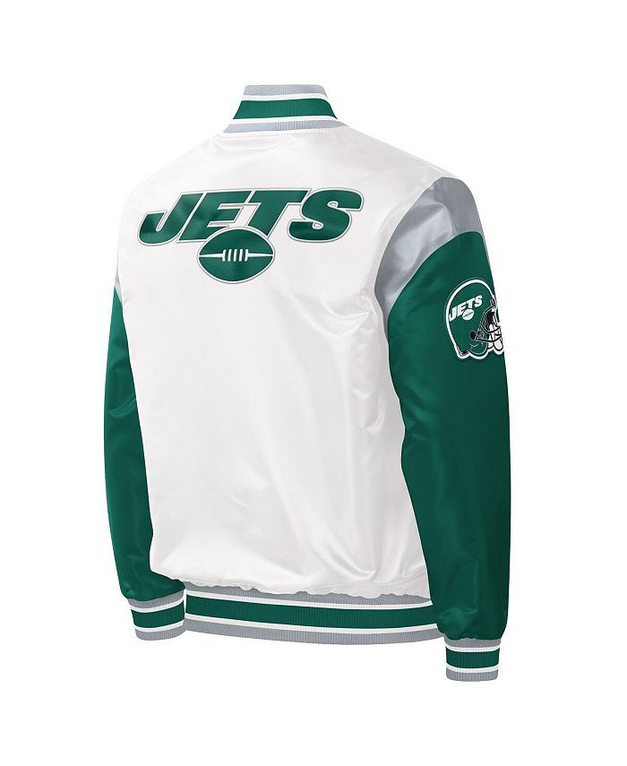 Starter Men's White New York Jets Throwback Warm Up Pitch Satin Full