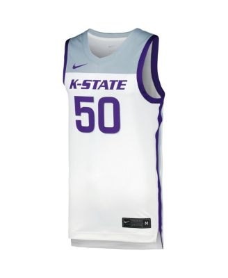 Men's and Women's White Kansas State Wildcats Replica Basketball Jersey