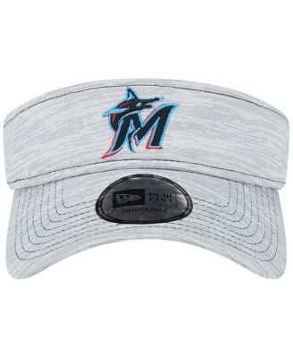 Men's Gray Miami Marlins Adjustable Visor