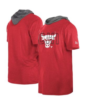 Men's Heather Red Chicago Bulls Active Hoodie T-shirt