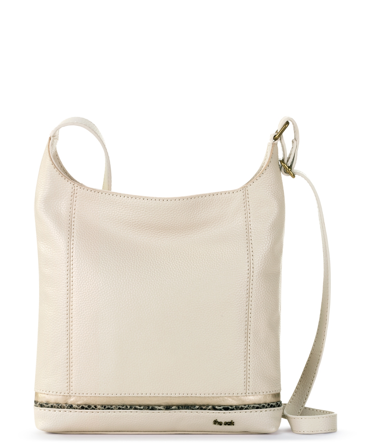 The Sak Women's De Young Small Leather Crossbody In Stone Snake Block