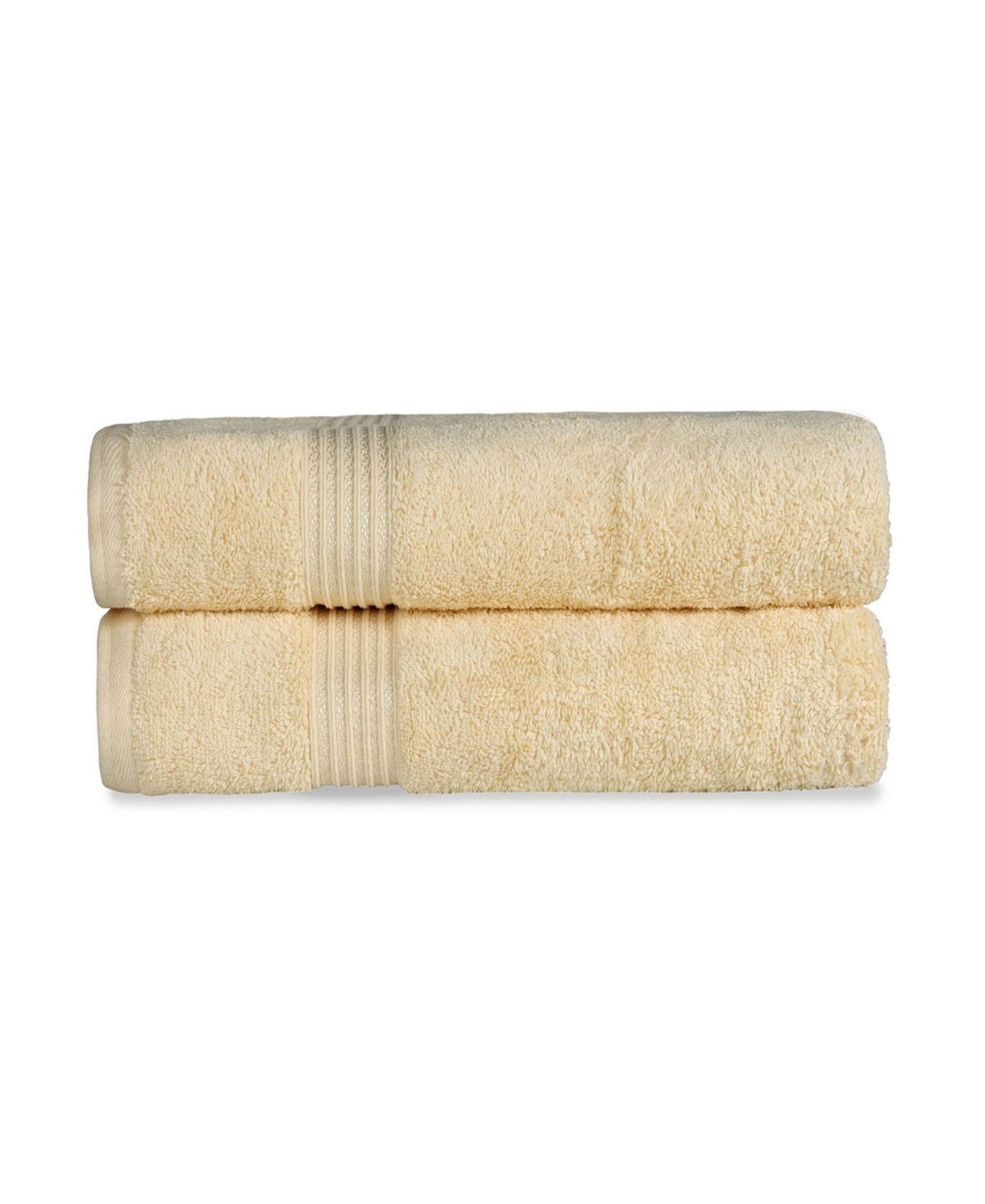 Superior Solid Quick Drying Absorbent 2 Piece Egyptian Cotton Bath Sheet Towel Set Bedding In Canary