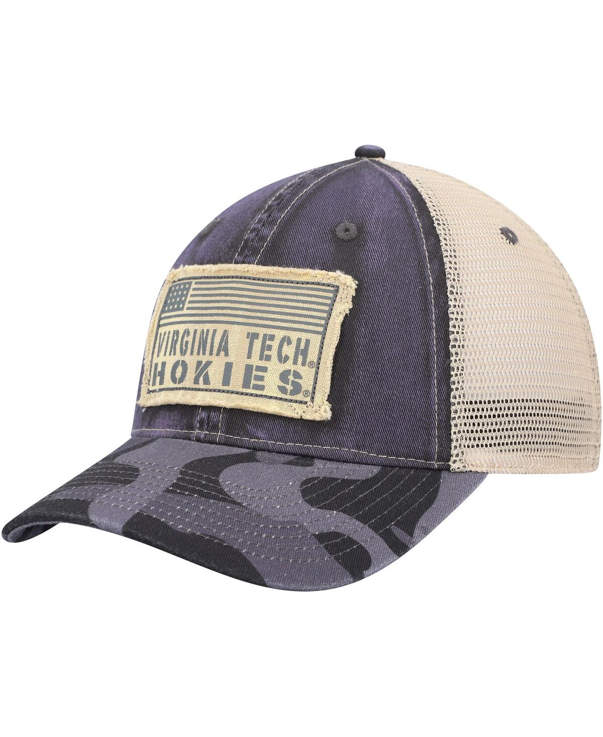 Men's Colosseum Charcoal Virginia Tech Hokies Oht Military-Inspired Appreciation United Trucker Snapback Hat - Charcoal