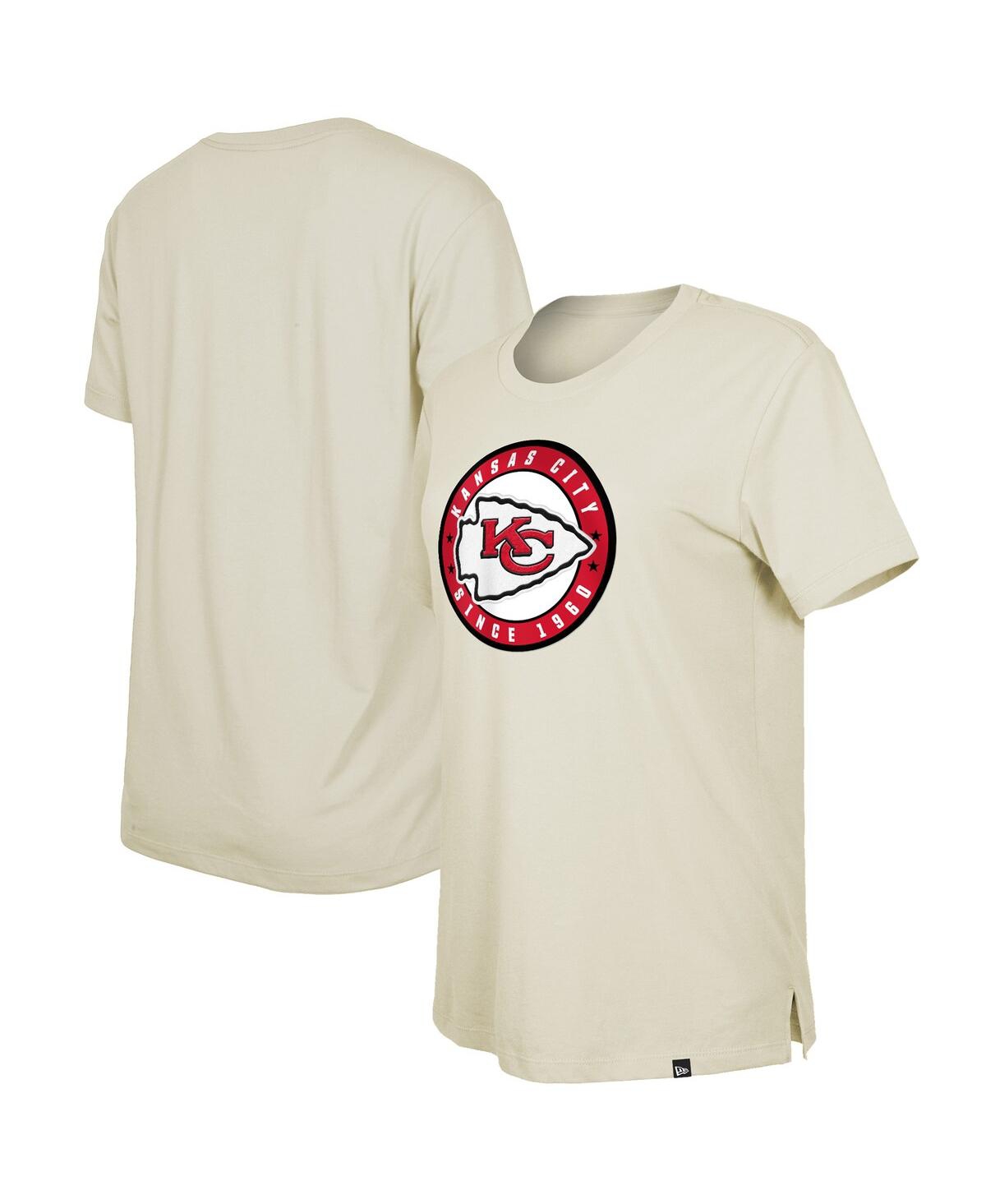 Shop New Era Women's  Cream Kansas City Chiefs 2023 Nfl Draft T-shirt