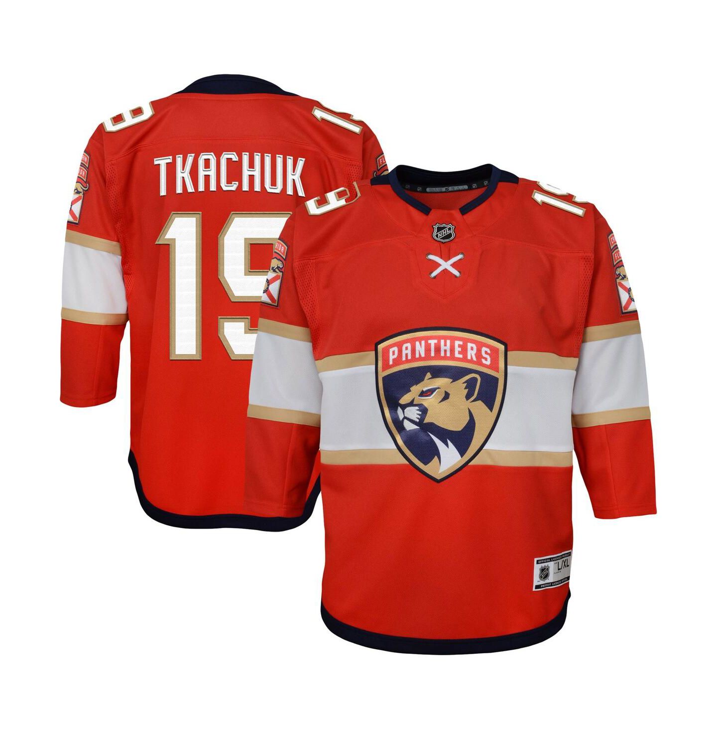 Детский топ Outerstuff Matthew Tkachuk Red Florida Panthers Home Premier Player Jersey — фото 2