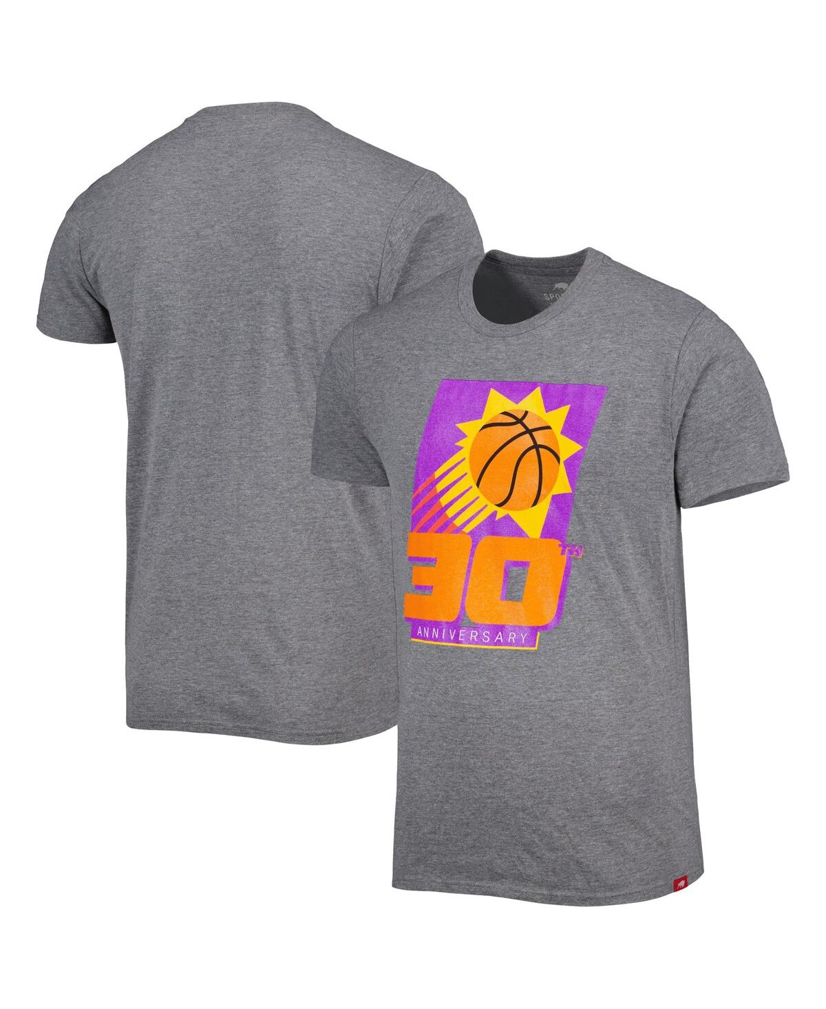 Shop Sportiqe Men's And Women's  Heather Gray Phoenix Suns 30th Anniversary Celebration Comfy Tri-blend T-