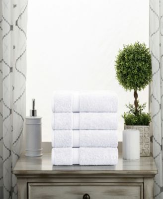 100% Egyptian Cotton 4-Piece Hand Towel Set