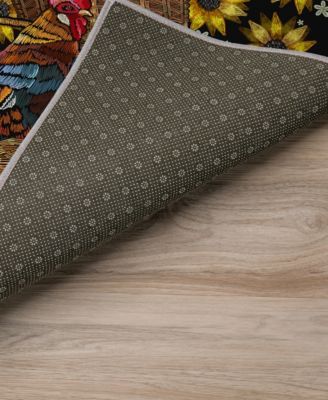 Kendall Kitchen Washable KE2 8' x 8' Round Area Rug