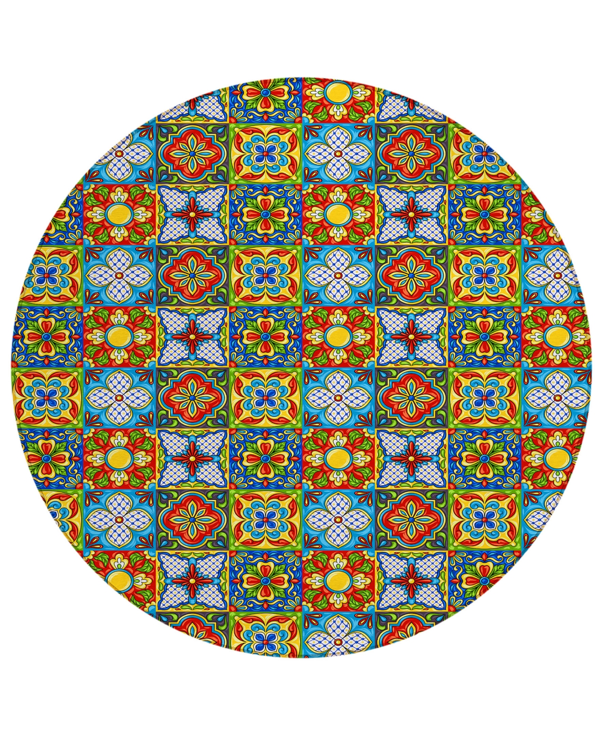 D Style Kendall Kitchen Ke20 8' X 8' Round Area Rug In Multi