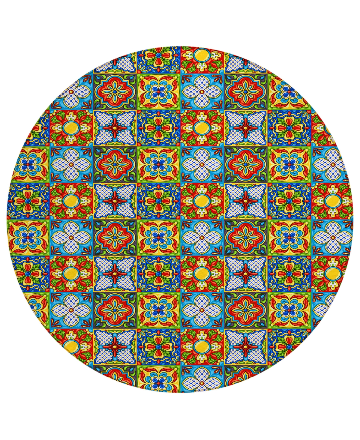 D Style Vertes Kitchen Vrt20 8' X 8' Round Area Rug In Multi