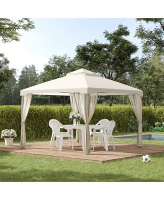 9.6' x 9.6' Patio Gazebo, Outdoor Canopy Shelter,