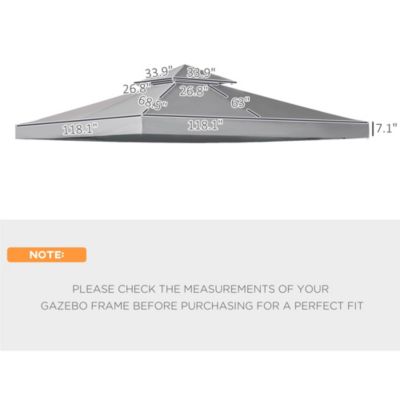 Gazebo Replacement Canopy for 01 -0153, 9.8' x 9.8',