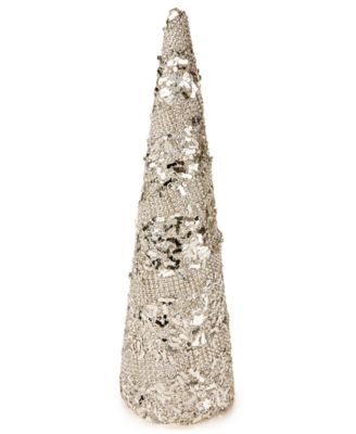 Holiday Lane - Shine Bright Styrofoam Glitter Sequins Tree Table D&eacute;cor