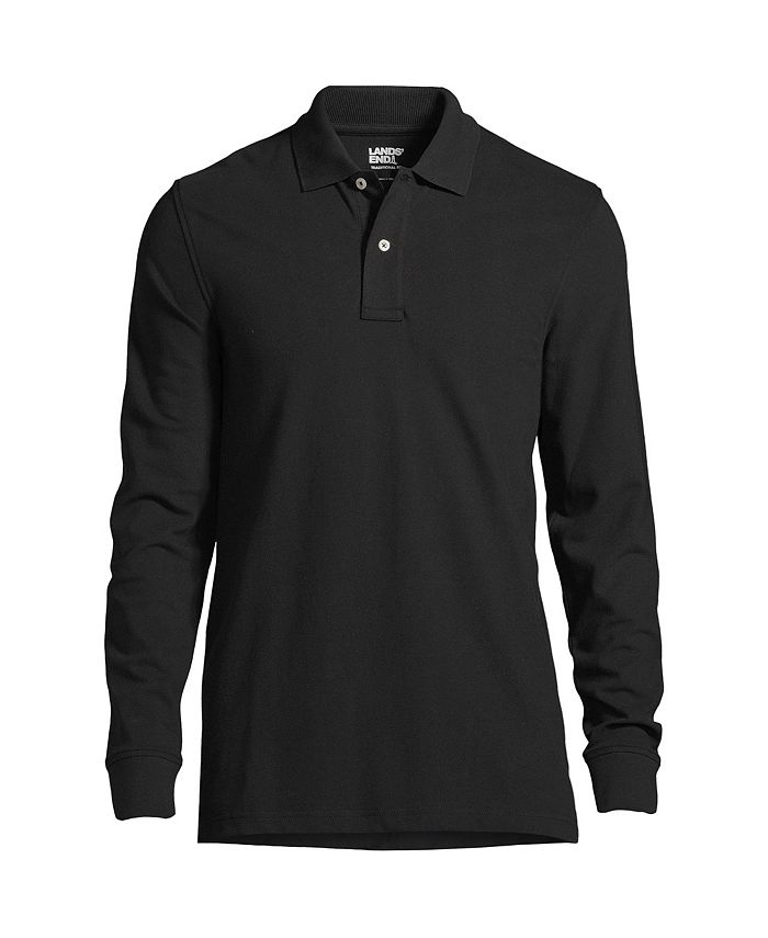 Lands' End Men's Comfort First Long Sleeve Mesh Polo Shirt Macy's
