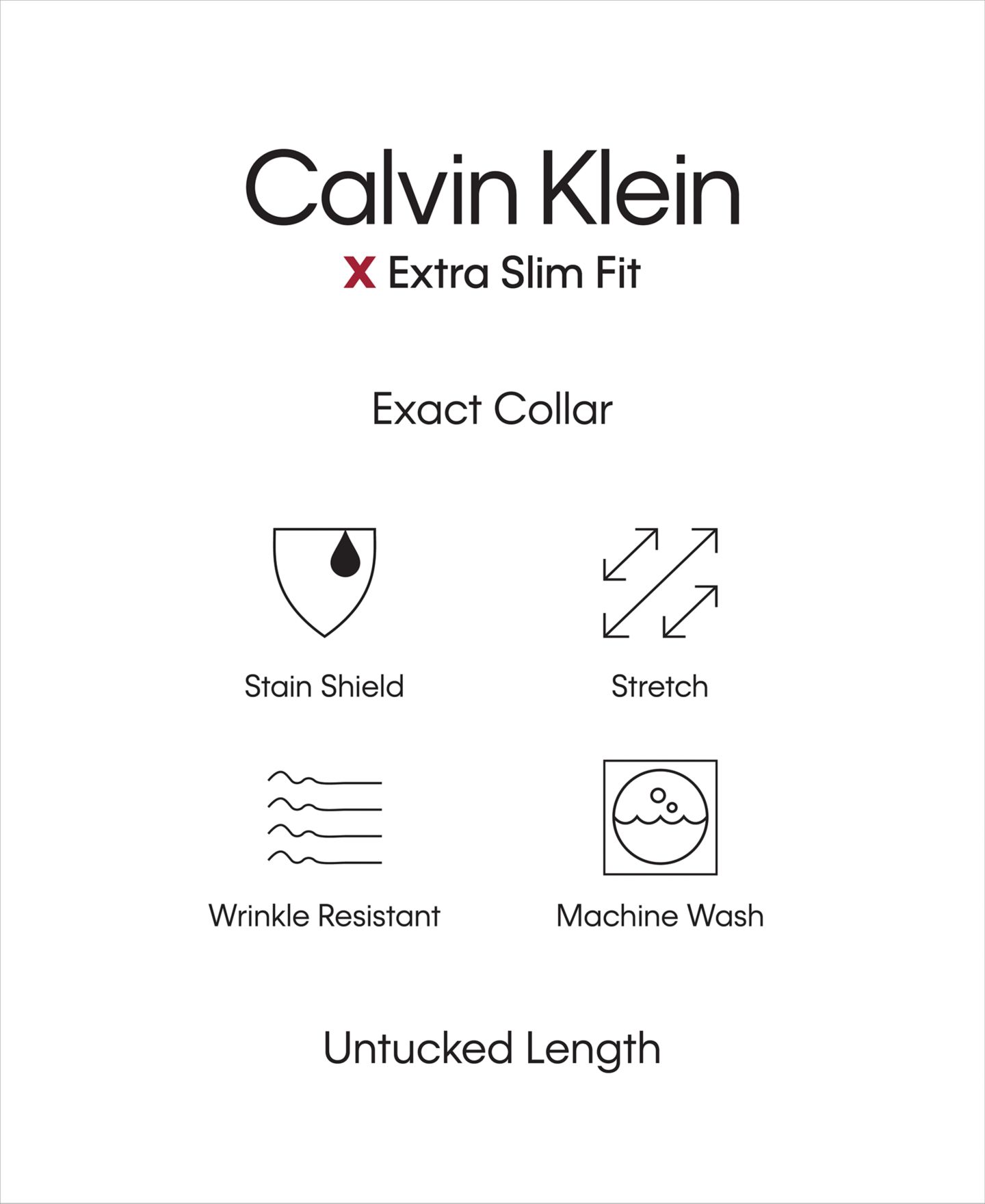 Мужская рубашка Calvin Klein Extra Slim Fit со стрейчем, цвет: Белый — фото 6