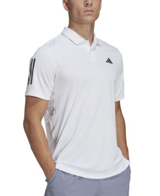 Men s 3 Stripes Short Sleeve Performance Club Tennis Polo Shirt