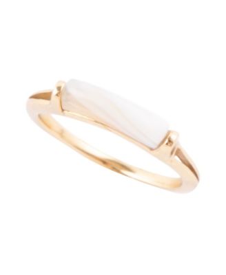 Bar None Bronze and Genuine Green Jasper Ring