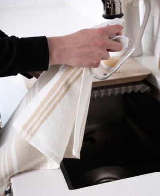 Stripe Dual Sided Woven Kitchen Towel, Set of 3