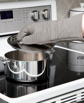 Ribbed Silicone Cotton Twill Oven Mitt, Set of 2