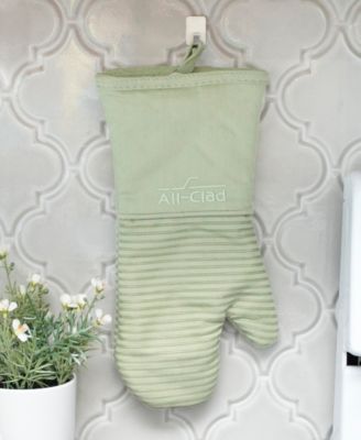 Ribbed Silicone Cotton Twill Oven Mitt, Set of 2